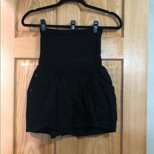 Black maternity shorts